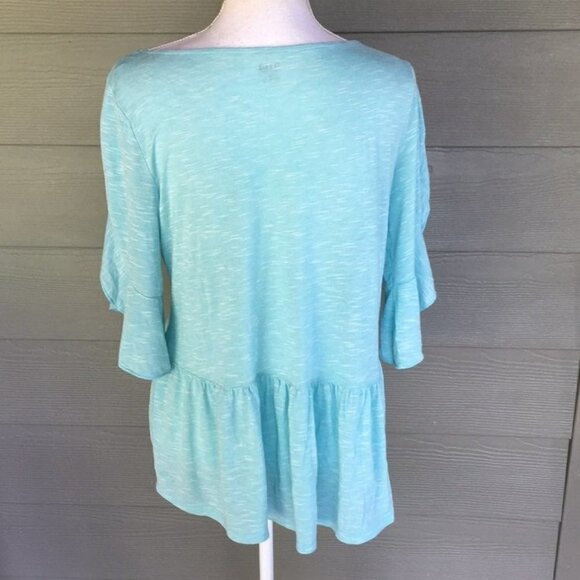 a.n.a Split Sleeve Ruffled Knit Top - Picture 6 of 9